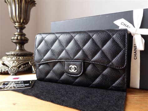 chanel classic black caviar wallet|CHANEL.